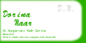 dorina maar business card